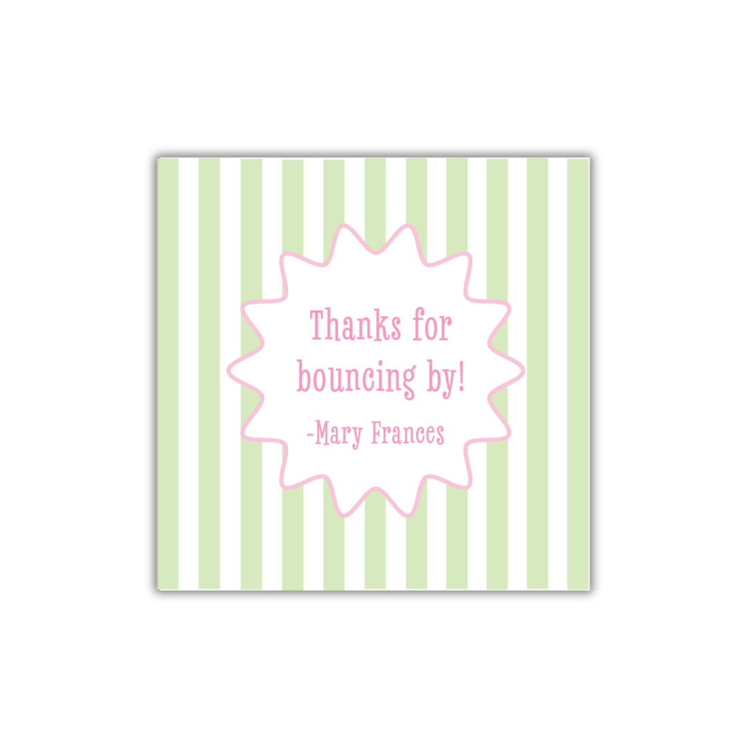 Bounce on Over Gift Tag