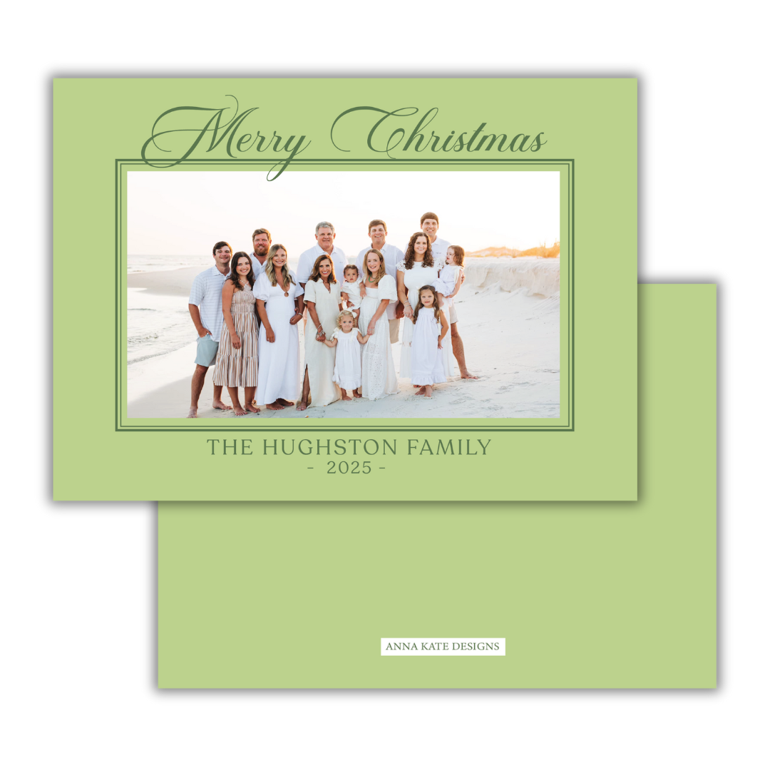 Christmas Green Photo Card