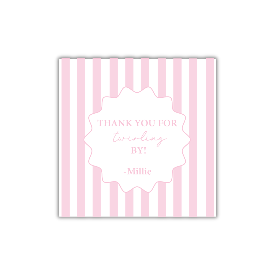 Twirl and Spin Gift Tag