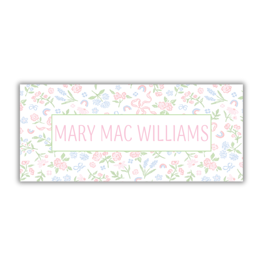 Ditsy Florals Name Label