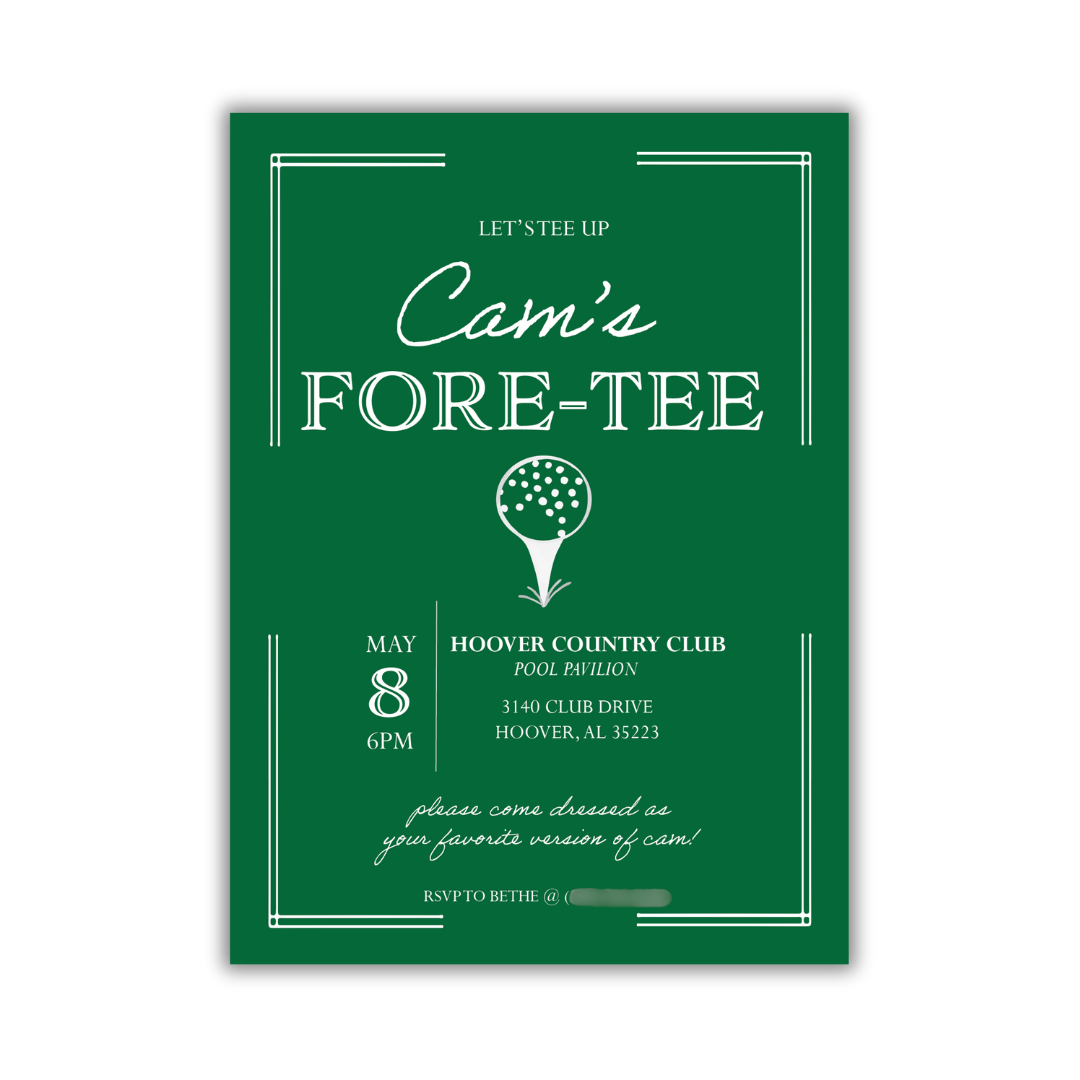 Fore-Tee Invitation