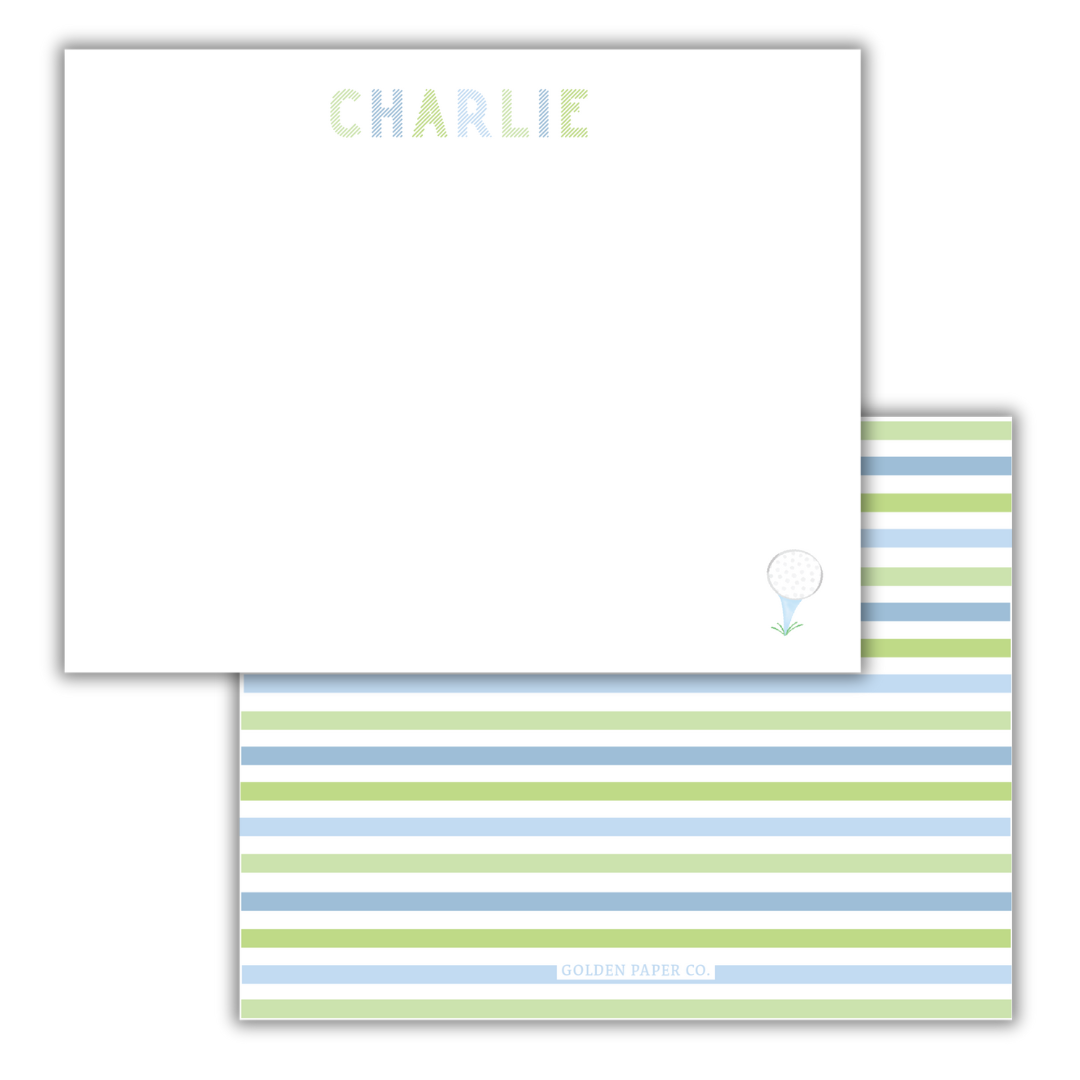 Golf Stripe Name Card- Set of 10