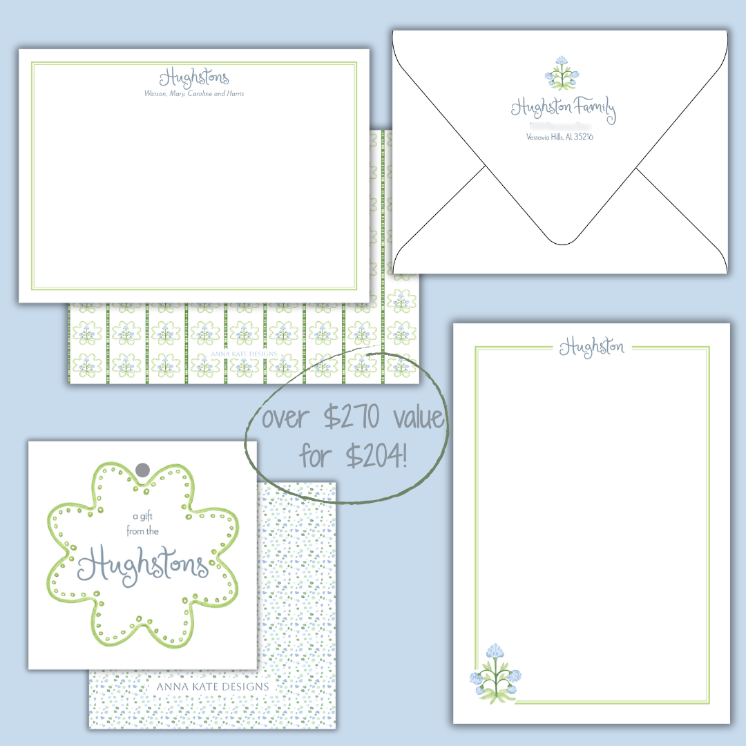 Hydrangea Stationery SET