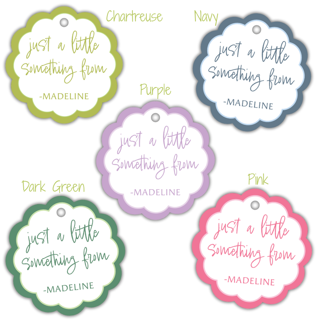 Little Something Scallop Gift Tag- Set of 24