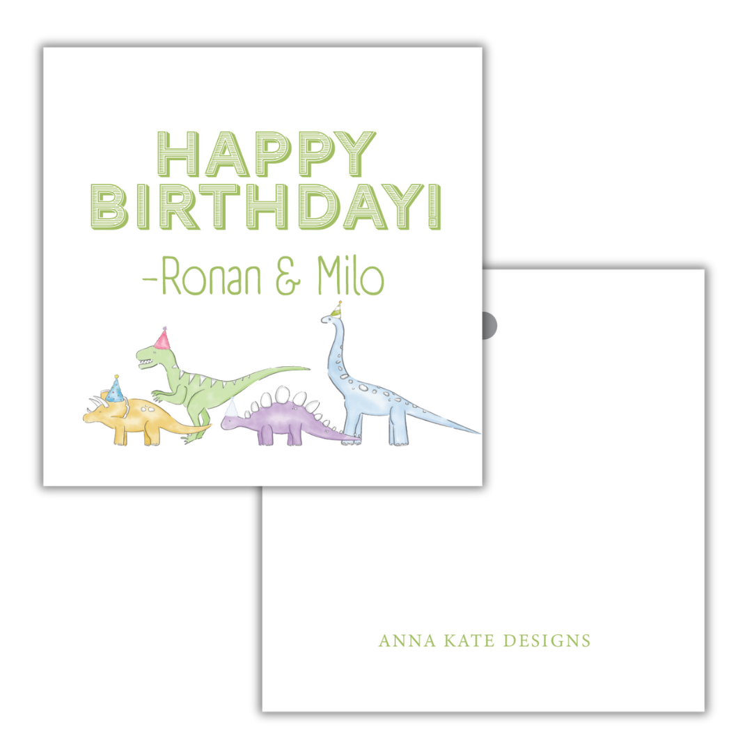 Party Dino Gift Tag