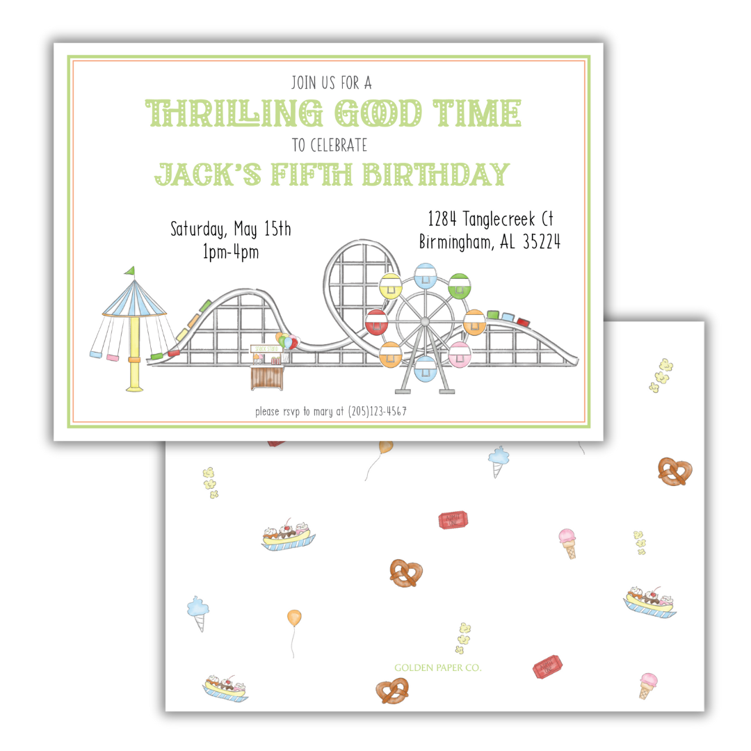 Thrilling Good Time Birthday Invitation