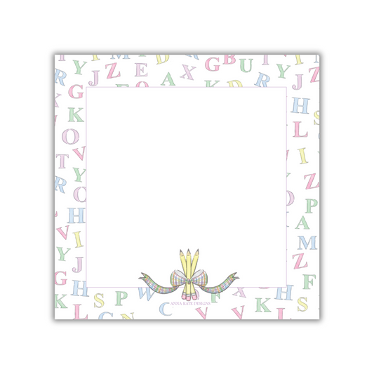 Alphabet Scribbles Notepad