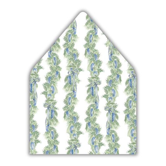 Blue Christmas Envelope Liner