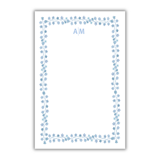 Blue Floral Notepad
