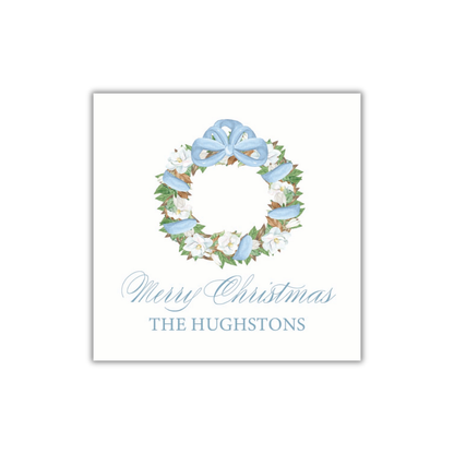 Blue Magnolia Gift Tag and Sticker