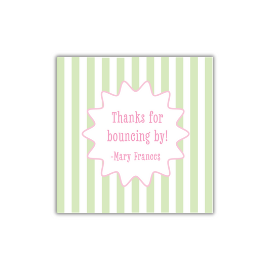Bounce on Over Gift Tag