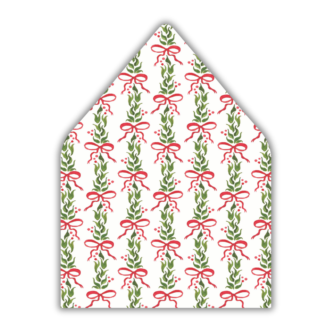 Bow and Holly Envelope Liner
