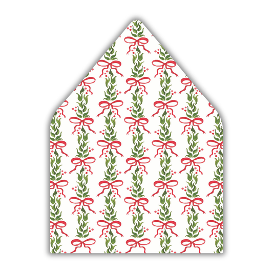 Bow and Holly Envelope Liner