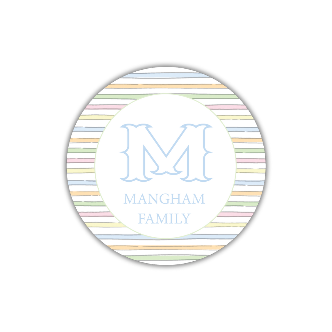 Bright Stripes Gift Tag