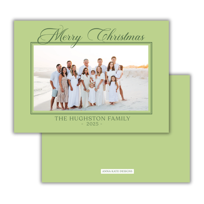Christmas Green Photo Card