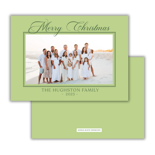 Christmas Green Photo Card