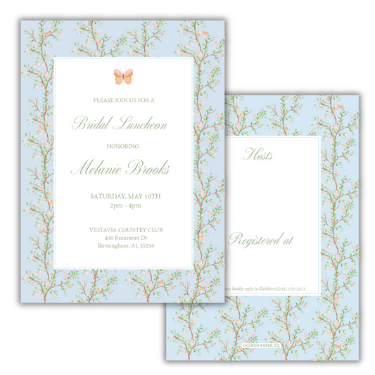 Blue Chinoiserie Invitation