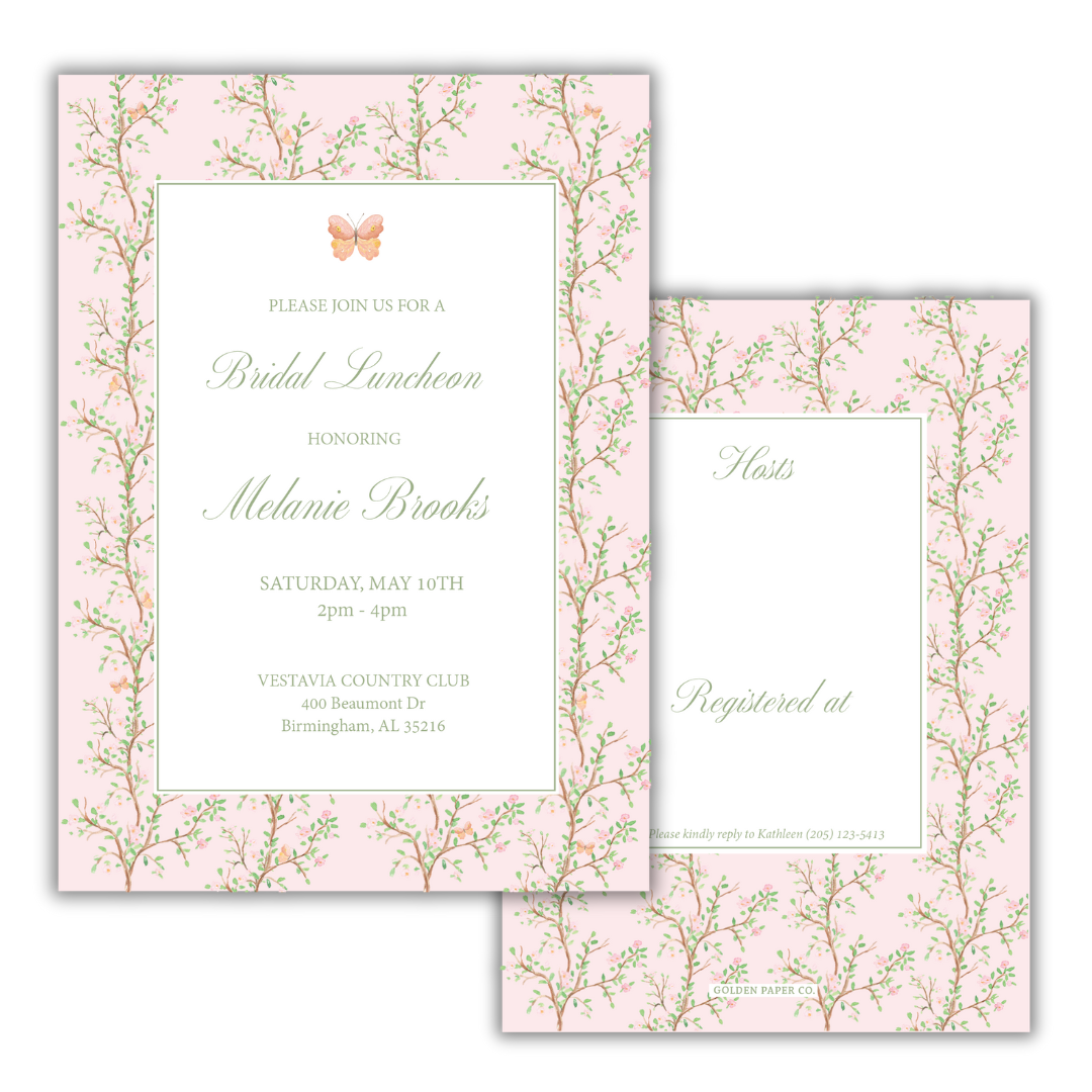 Pink Chinoiserie Invitation