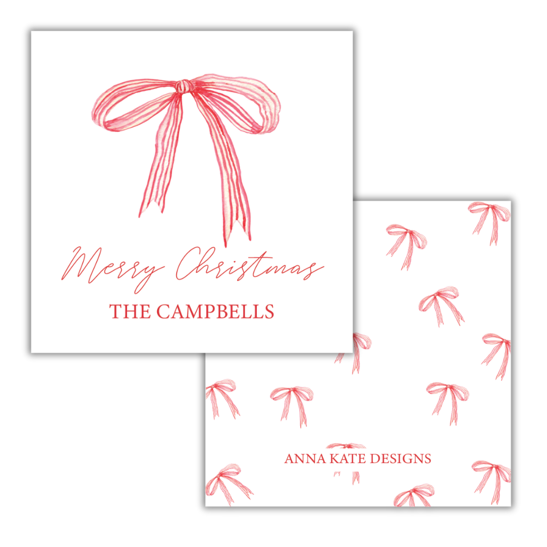 Christmas Bow Gift Tag and Sticker