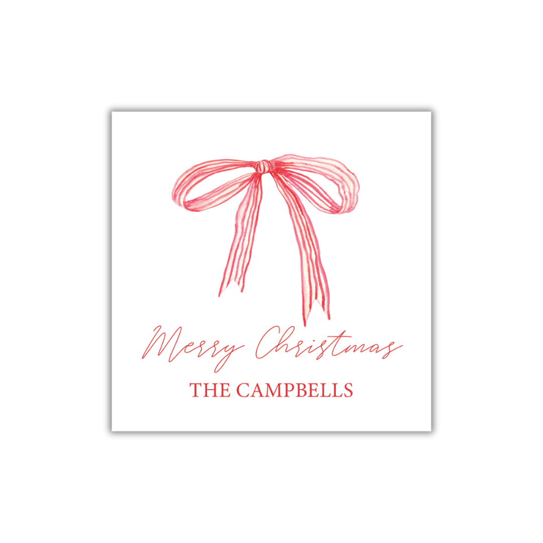 Christmas Bow Gift Tag and Sticker