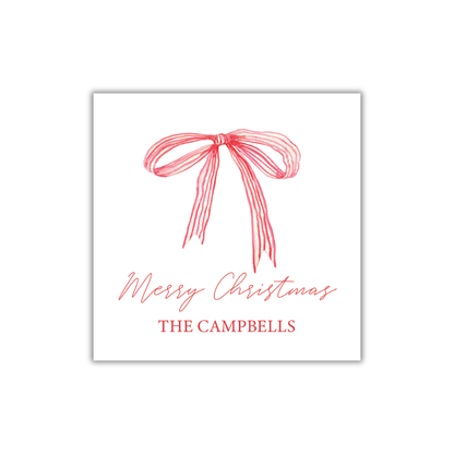 Christmas Bow Gift Tag and Sticker