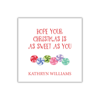 Christmas Candy Gift Tag and Sticker