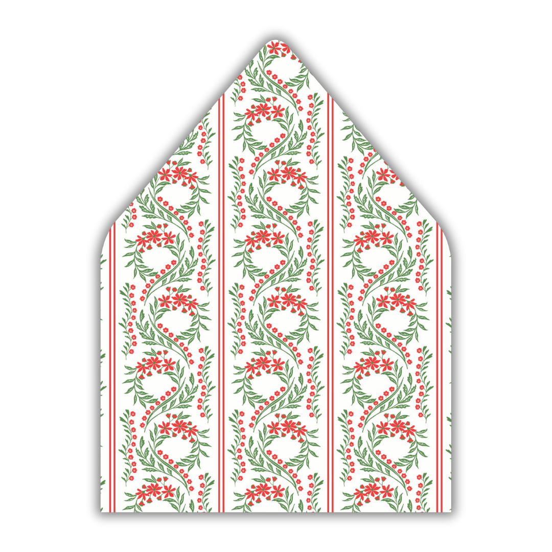 Christmas Chinoiserie Envelope Liner