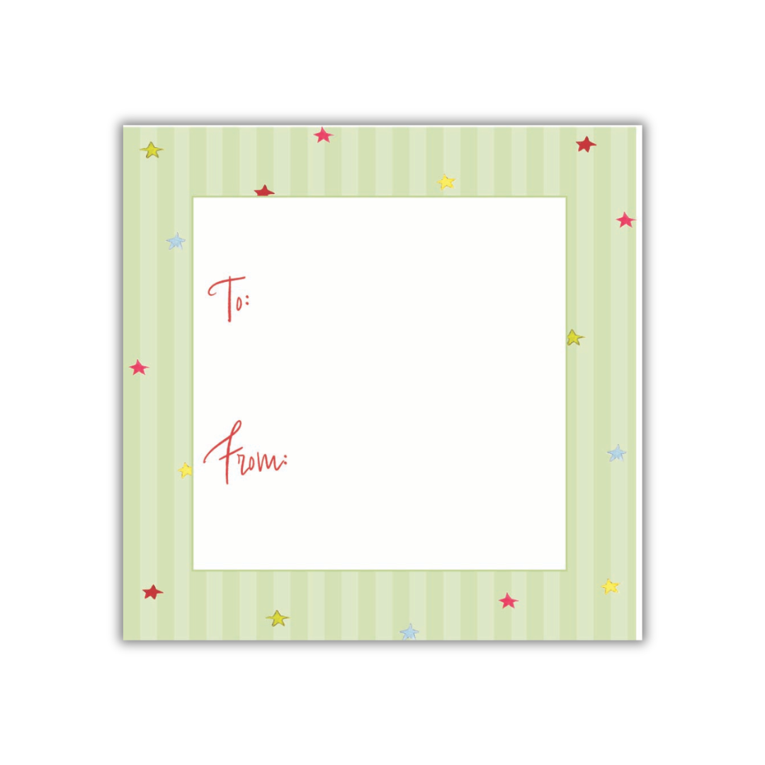Christmas Star 2 Gift Tag and Sticker