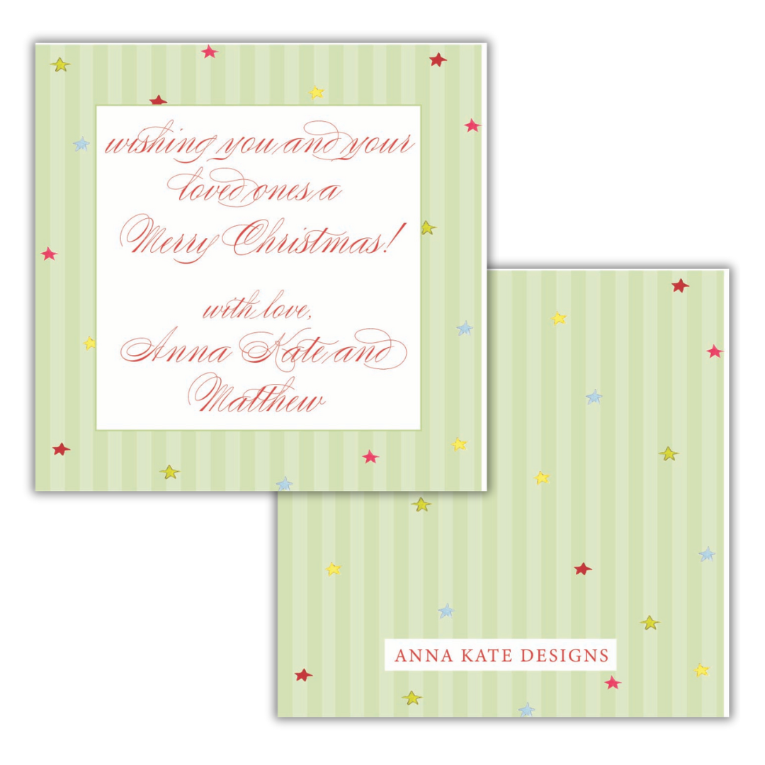 Christmas Star 2 Gift Tag and Sticker