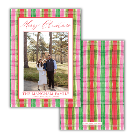 Christmas Tartan Photo Card