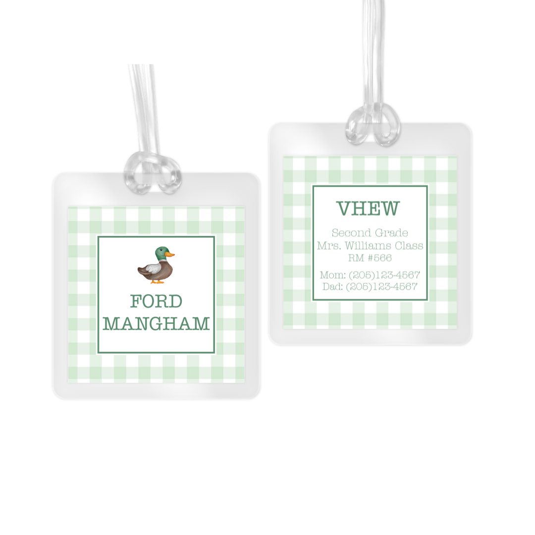 Duck Laminated Bag Tag