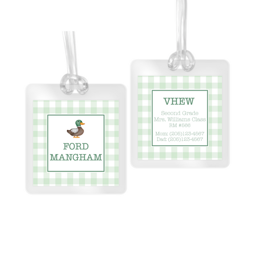 Duck Laminated Bag Tag