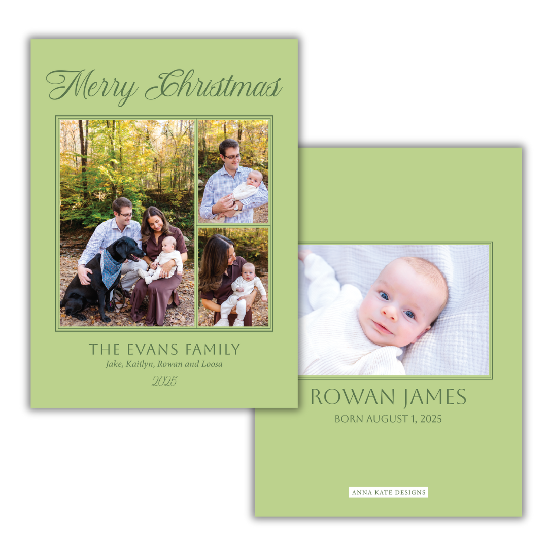 Christmas Green Photo Card