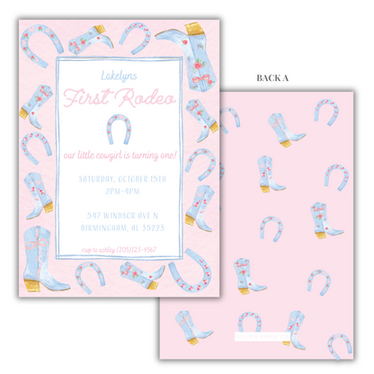 First Rodeo Birthday Invitation