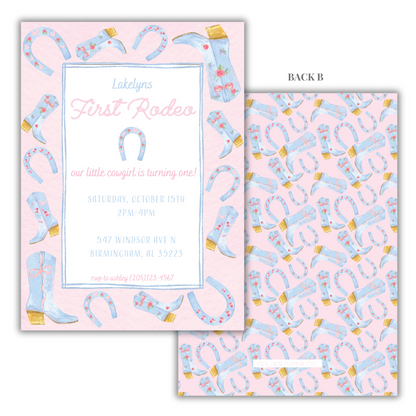 First Rodeo Birthday Invitation