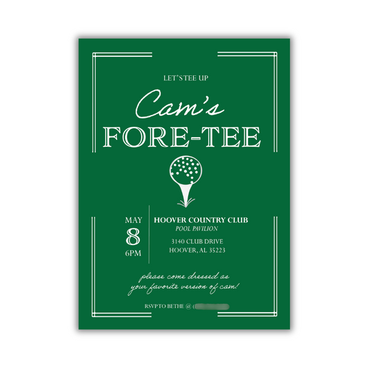 Fore-Tee Invitation