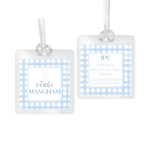 Golf Club Laminated Bag Tag