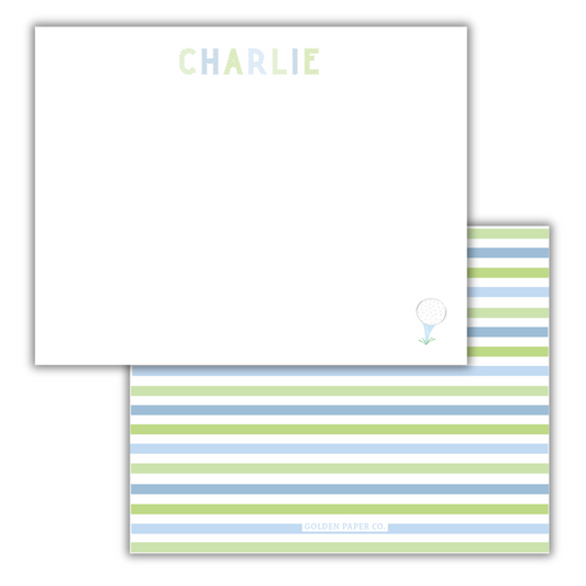 Golf Stripe Name Card- Set of 10