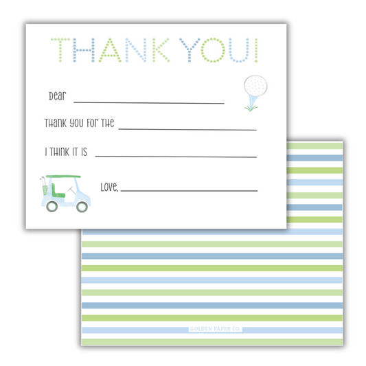 Golf Thank You Card- Set of 10
