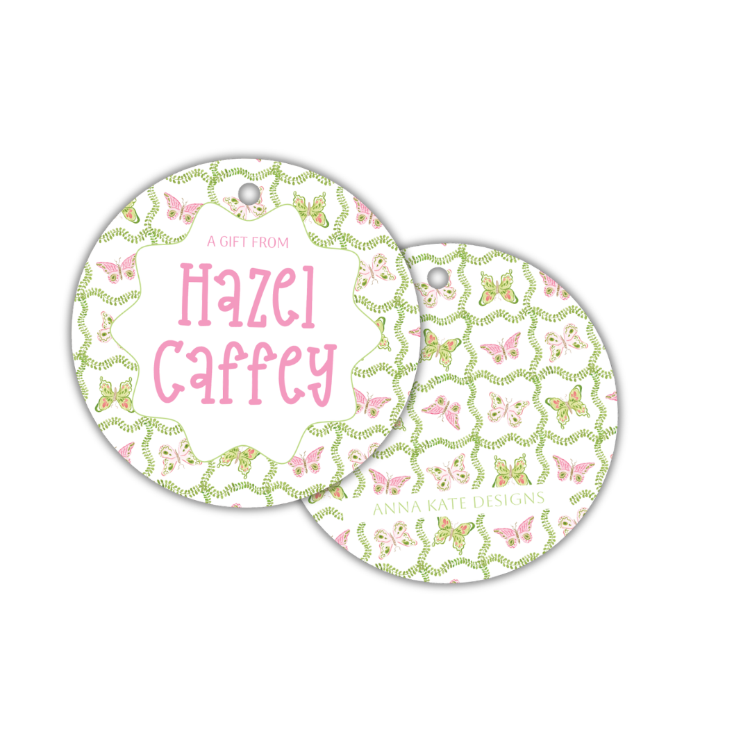 Hazel Round Gift Tag- Set of 24