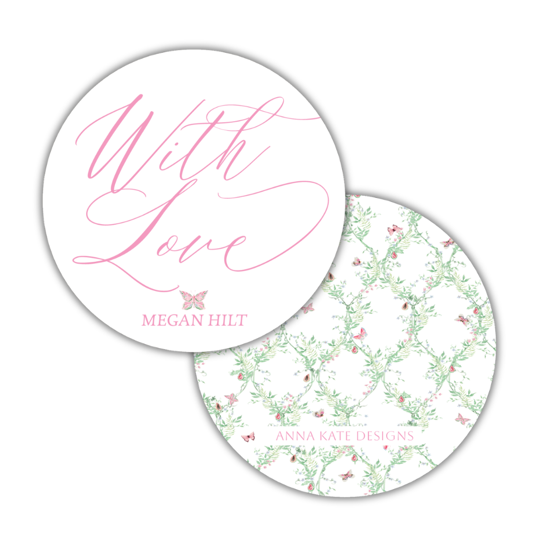 Flutter Round Gift Tag- Set of 24