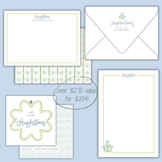 Hydrangea Stationery SET