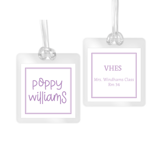 Purple Haze Laminated Bag Tag
