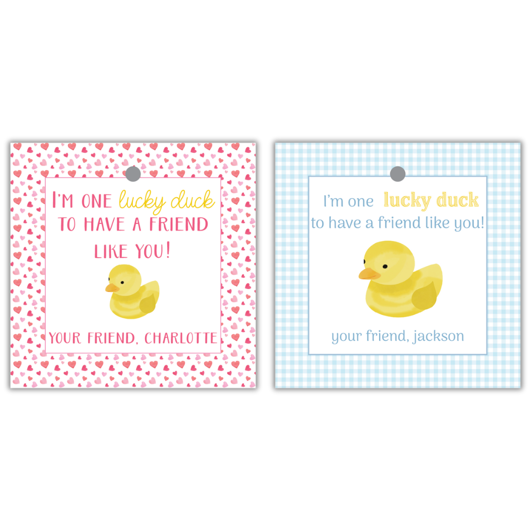 Lucky Duck Gift STICKER- Set of 24
