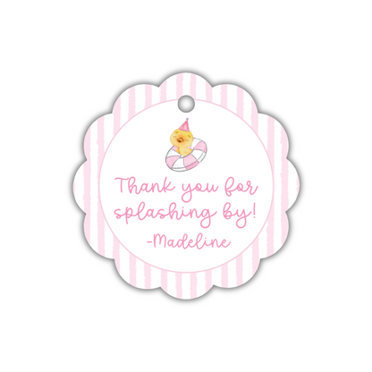 Custom Scalloped Circle Gift Tag