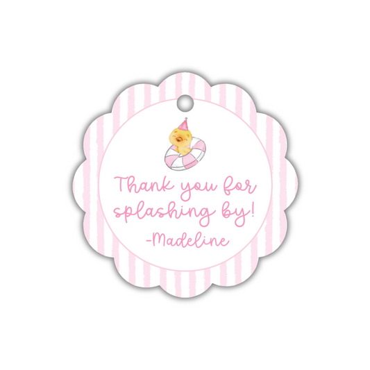 Custom Scalloped Circle Gift Tag