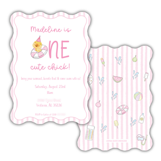 One Cute Chick Invite