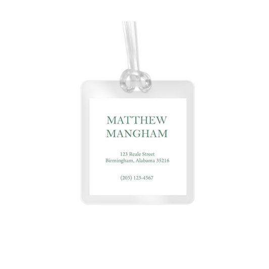 Male Standard Laminated Bag Tag