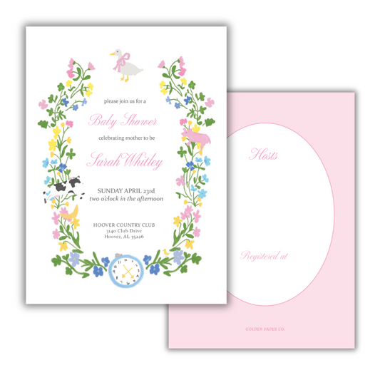 Mother Goose Invite- Girl