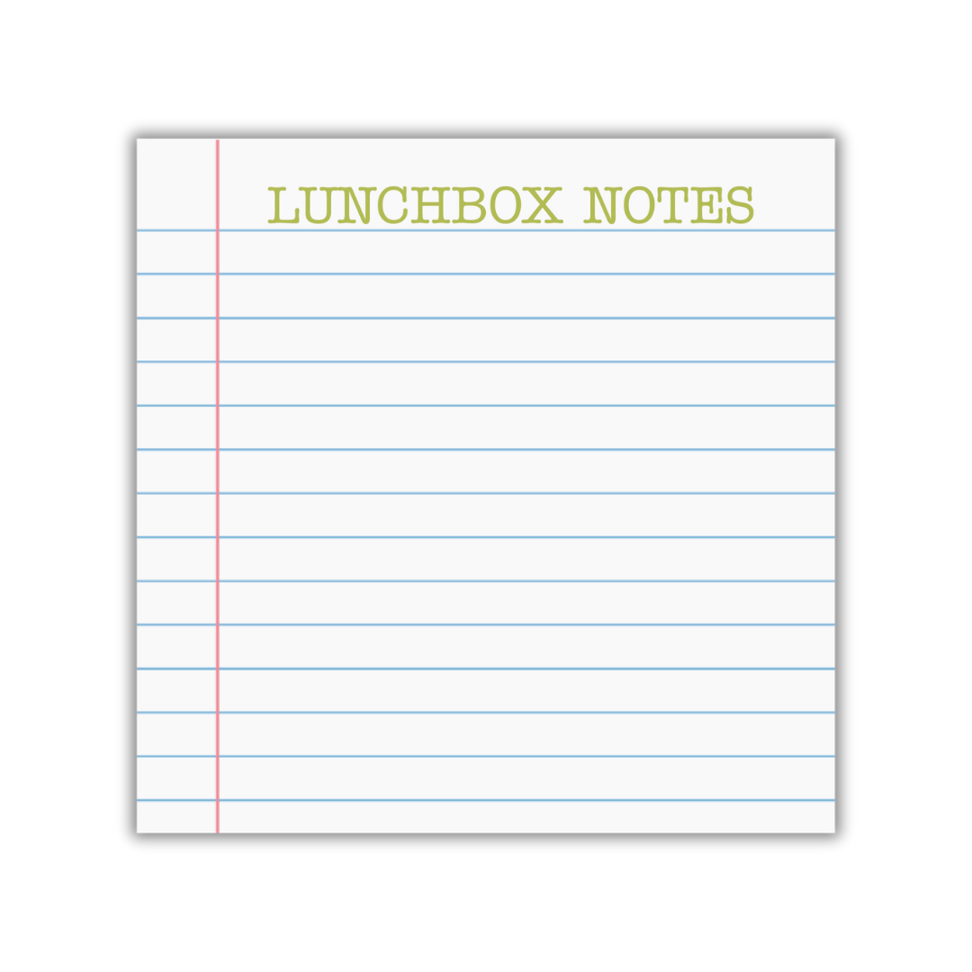 Notebook Paper Lunchbox Notes Notepad